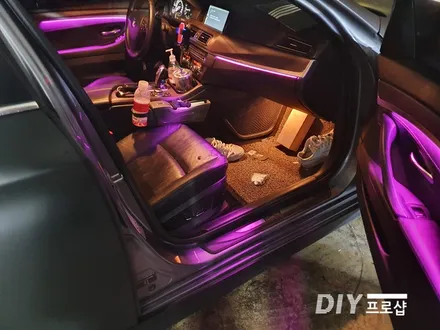 BMW F10 520D 엠비언트 라이트 무드등 RGB 가변 무드등 시공 대구 DIY 프로샵 / 대구 남산동