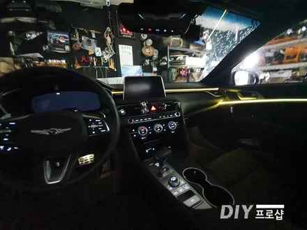 제네시스 G70 엠비언트 라이트 무드등 시공 대구 DIY프로샵 / 대구 남산동
