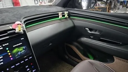 투싼 NX4 순정연동 엠비언트 라이트 실내무드등 시공 (대구 경북 경남 울산 부산 거제 광주) / 대구 남산동