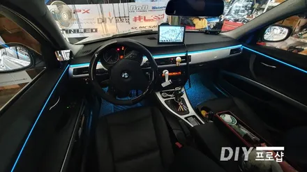 BMW E90 320D 3시리즈 스마트 엠비언트 라이트 무드등 RGB풋등 시공 대구 다이프로샵 / 대구 남산동