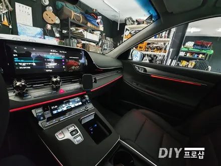 더뉴 그랜저 순정연동 가변 실내무드조명 RGB 시공 엠비언트 무드등 라이트 대구 DIY 프로샵 / 대구 남산동
