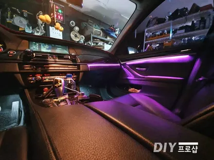 BMW F10 520D모델 엠비언트 라이트 무드등 시공 / 대구 남산동