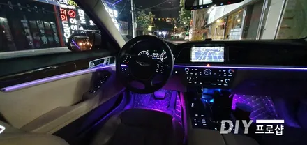 대구 제네시스 DH G80 엠비언트라이트 무드등 3세대 면발광광섬유 시공 / 대구 남산동