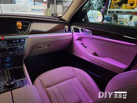 제네시스 DH G80 엠비언트 라이트 무드등 시공 대구 다이프로샵 / 대구 남산동