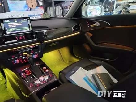 아우디 A6 순정 엠비언트 라이트 무드등 업그레이드 풋등 시공 대구 다이프로샵 부산 울산 경북 / 대구 남산동