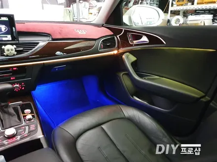 아우디 A6 순정 엠비언트 라이트 무드등 시공 RGB풋등  DIY 프로샵 대구 울산 경북 경남 부산 거제 / 대구 남산동