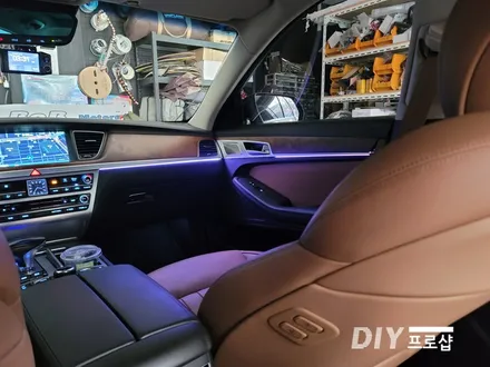 제네시스 DH G80 엠비언트 라이트 무드등 시공 대구 다이프로샵 경북 경남 부산 울산 대전 / 대구 남산동