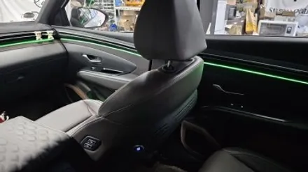 투싼 NX4 순정연동 엠비언트 라이트 실내무드등 시공 (대구 경북 경남 울산 부산 거제 광주) / 대구 남산동