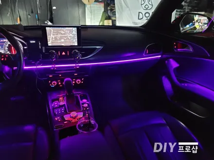 아우디 A6 엠비언트 라이트 무드등 시공 대구 다이프로샵 경남 부산 울산 대전 경북 / 대구 남산동