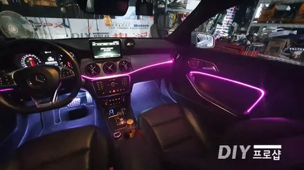 벤츠 CLA클래스 45 AMG 스마트 엠비언트 라이트 무드등 RGB 풋등 시공 대구 다이프로샵 (KC인증) / 대구 남산동