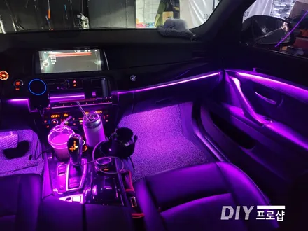 BMW F10 520D 비노출 엠비언트 라이트 무드등 풋등 시공 대구 다이프로샵 경남 부산 울산 대전 경북 / 대구 남산동