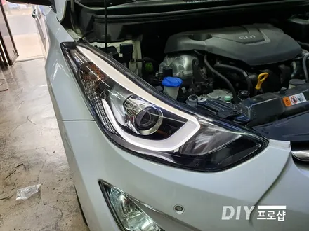 더뉴 아반떼 MD 면발광 아이라인 수리 대구 LED수리 대구LED튜닝 / 대구 남산동