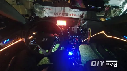벨로스터 엠비언트 라이트 무드등 RGB 풋등 시공 대구 다이프로샵 / 대구 남산동