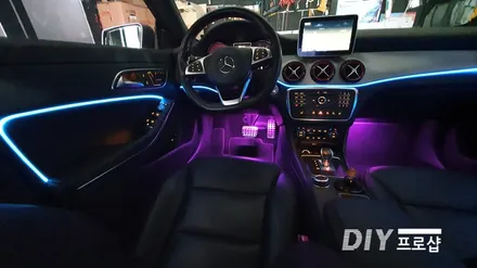 벤츠 CLA 풀컬러 엠비언트 라이트 무드등 RGB 풋등 시공 대구 다이프로샵 KC인증 / 대구 남산동