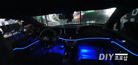 싼타페 TM 엠비언트 라이트 3세대 면발광 광섬유 시공 ( 대구 엠비언트 대구LED튜닝 대구 LED수리 ) / 대구 남산동