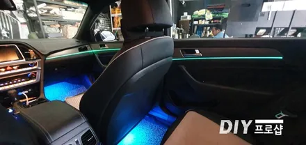 대구 RGB 엠비언트 무드등 전문점 다이프로샵에서 시공한 LF 소나타 뉴라이즈  터보 모델 3세대 광섬유 라이트 / 대구 남산동