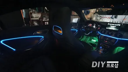 벤츠 CLA클래스 45 AMG 스마트 엠비언트 라이트 무드등 RGB 풋등 시공 대구 다이프로샵 (KC인증) / 대구 남산동