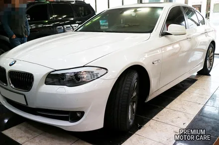 BMW520d 전면 새턴 솔라가드썬팅 부산사상모터케어 / 부산 사상구