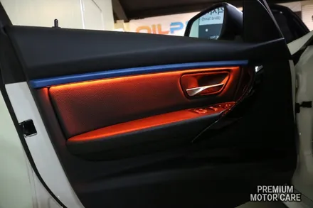 BMW F30전용 가변엠비언트+블루몰딩 부산 수입차 드레스업 튜닝 모터케어 / 부산 사상구