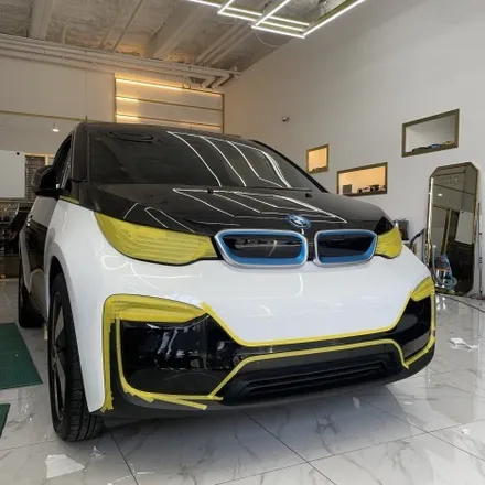 중고 전기차를 새 차로 만들어보자 광주 랩핑 듀오톤 시 공기 BMW i3 sol / 광주 서구 치평동