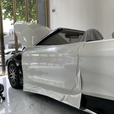 Mercedes-Benz S63 AMG 전체 랩핑(화이트펄) / 광주 서구 치평동