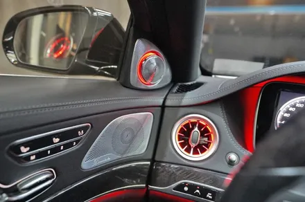 W222 벤츠 S500 송풍구 엠비언트, 부메스터 스피커 + 카플레이 시공