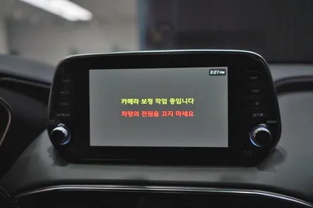 싼타페TM 순정 어라운드뷰, 순정 사이드스탭 시공