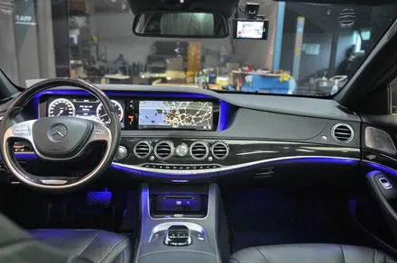 W222 벤츠 S500 송풍구 엠비언트, 부메스터 스피커 + 카플레이 시공