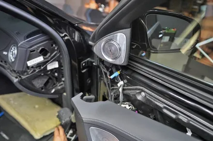 W222 벤츠 S500 송풍구 엠비언트, 부메스터 스피커 + 카플레이 시공