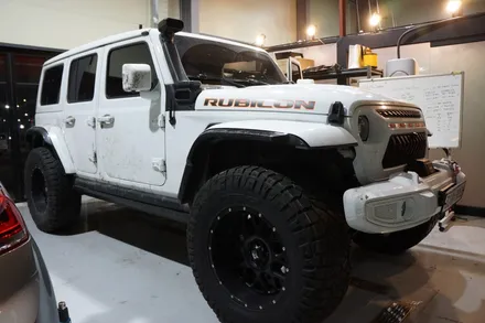 [Jeep 루비콘] 아이나비 e100 룸미러형 블랙박스 + 후방카메라 / 고양, 일산, 김포, 파주