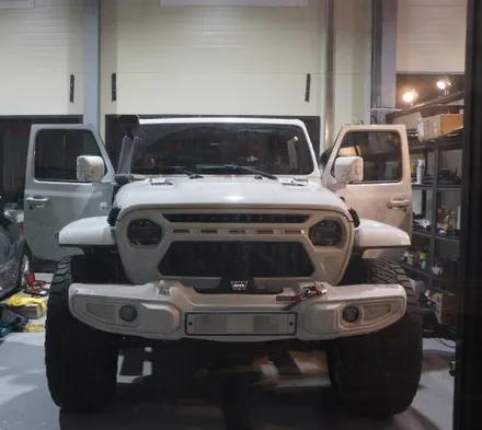 [Jeep 루비콘] 아이나비 e100 룸미러형 블랙박스 + 후방카메라 / 고양, 일산, 김포, 파주