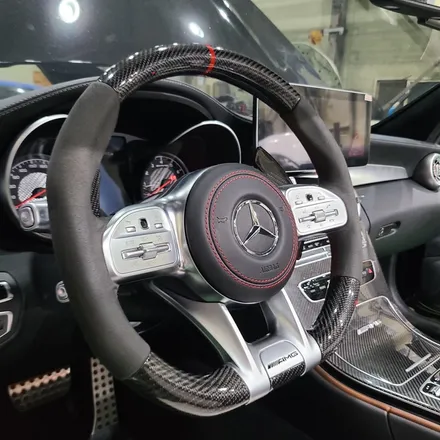 벤츠 W205 C클래스 c63amg 카브리올레 터빈형 엠비언트 64색 or 부메스터, 안드로이드 신형 풀 컨버전