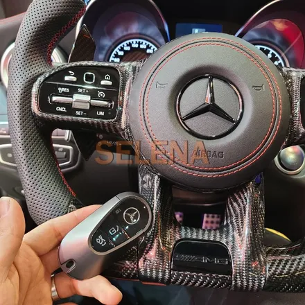 벤츠 w205 c63amg 쿠페 64색 엠비언트 순정형 그리고 신형핸들장착까지 신형드레스업