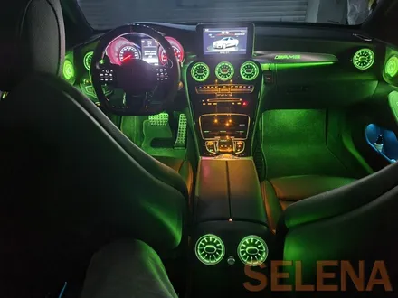 w205 c클래스 카브리올레 신형핸들 64색엠비언트 튜닝 총집합 풀세트!! 장착!!