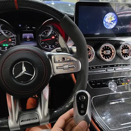벤츠 W205 C클래스 c63amg 카브리올레 터빈형 엠비언트 64색 or 부메스터, 안드로이드 신형 풀 컨버전