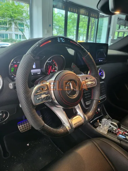 w176 a클래스  a45amg 순정형 송풍구 엠비언트 + 안드로이드오토 + 신형핸들 시공!! cla , gla , 45amg 레트로핏 드레스업