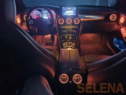 w205 c클래스 카브리올레 신형핸들 64색엠비언트 튜닝 총집합 풀세트!! 장착!!