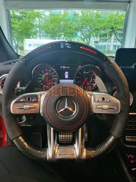 w176 a클래스  a45amg 순정형 송풍구 엠비언트 + 안드로이드오토 + 신형핸들 시공!! cla , gla , 45amg 레트로핏 드레스업
