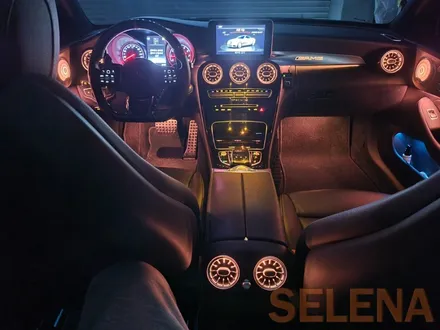 w205 c클래스 카브리올레 신형핸들 64색엠비언트 튜닝 총집합 풀세트!! 장착!!