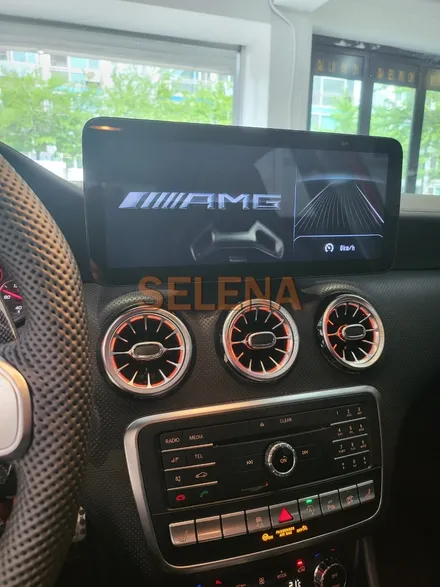 w176 a클래스  a45amg 순정형 송풍구 엠비언트 + 안드로이드오토 + 신형핸들 시공!! cla , gla , 45amg 레트로핏 드레스업
