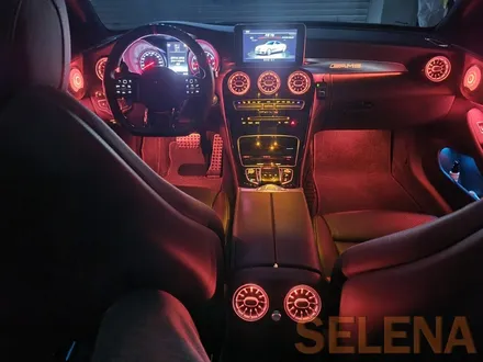 w205 c클래스 카브리올레 신형핸들 64색엠비언트 튜닝 총집합 풀세트!! 장착!!