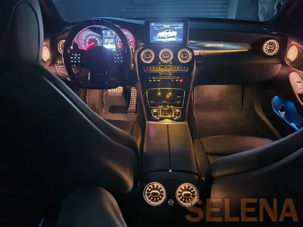w205 c클래스 카브리올레 신형핸들 64색엠비언트 튜닝 총집합 풀세트!! 장착!!