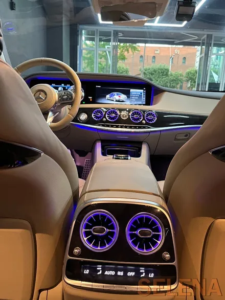 벤츠 후기형 s63amg 필수 튜닝 송풍구엠비언트 3d전동트위터부메스터 스피커 ( 실내가죽 베이지 찰떡궁합 )
