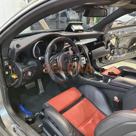 벤츠 w205 c63amg 쿠페 64색 엠비언트 순정형 그리고 신형핸들장착까지 신형드레스업