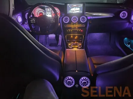 w205 c클래스 카브리올레 신형핸들 64색엠비언트 튜닝 총집합 풀세트!! 장착!!