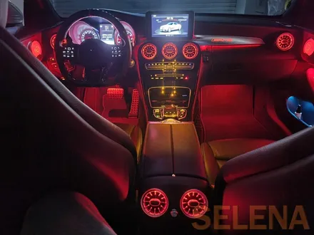 w205 c클래스 카브리올레 신형핸들 64색엠비언트 튜닝 총집합 풀세트!! 장착!!