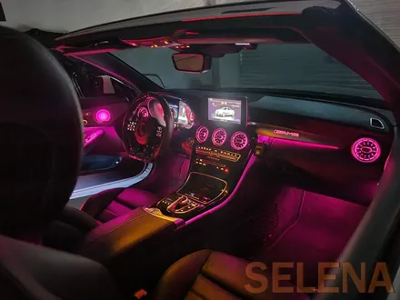 w205 c클래스 카브리올레 신형핸들 64색엠비언트 튜닝 총집합 풀세트!! 장착!!