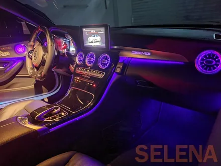 w205 c클래스 카브리올레 신형핸들 64색엠비언트 튜닝 총집합 풀세트!! 장착!!