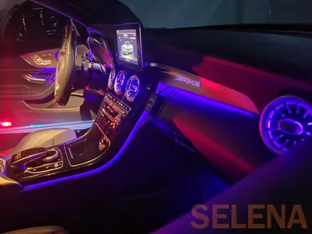 w205 c클래스 카브리올레 신형핸들 64색엠비언트 튜닝 총집합 풀세트!! 장착!!