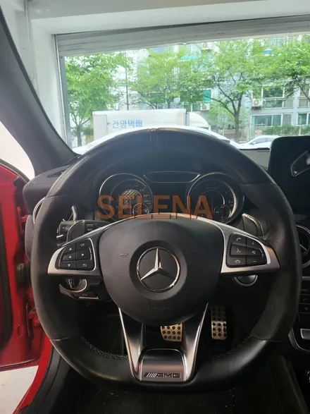 w176 a클래스  a45amg 순정형 송풍구 엠비언트 + 안드로이드오토 + 신형핸들 시공!! cla , gla , 45amg 레트로핏 드레스업